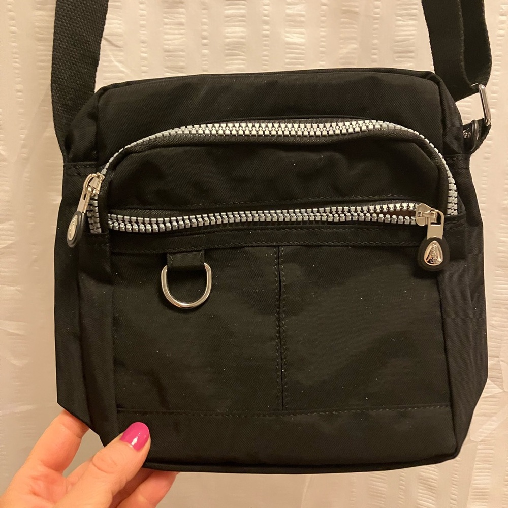 Black Crossbody Purse Bag with Pockets